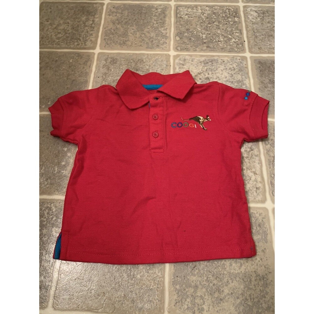 Coogi Baby Boys Casual Short Sleeve Polo Shirt Size 3-6 Months Red